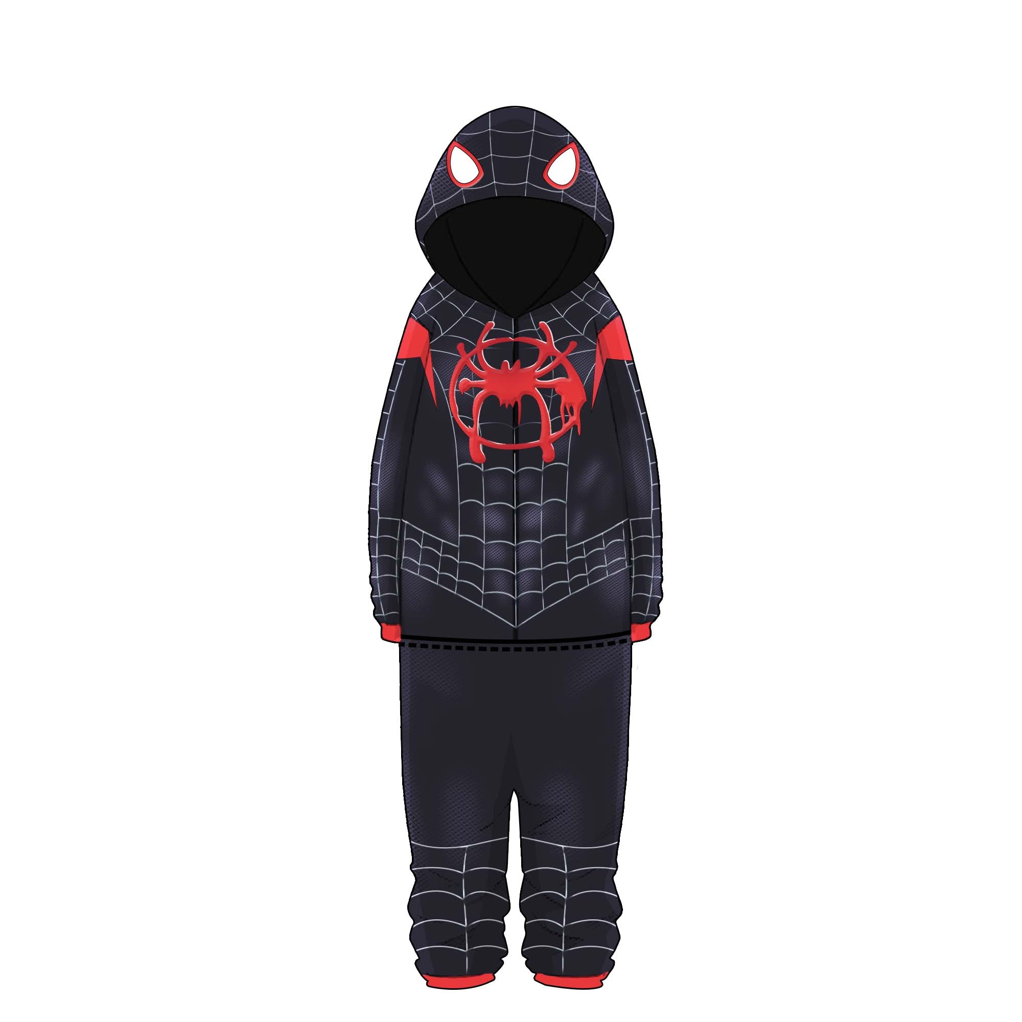 Rulercosplay Spider-Man Ultimate Fallout Miles Morales Jumptsuit With Black
