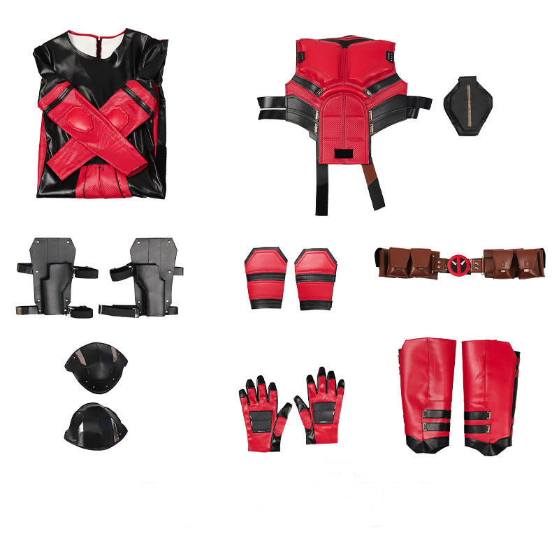 Rulercosplay Movie Deadpool Wolverine Red jumpsuits Cosplay Costume