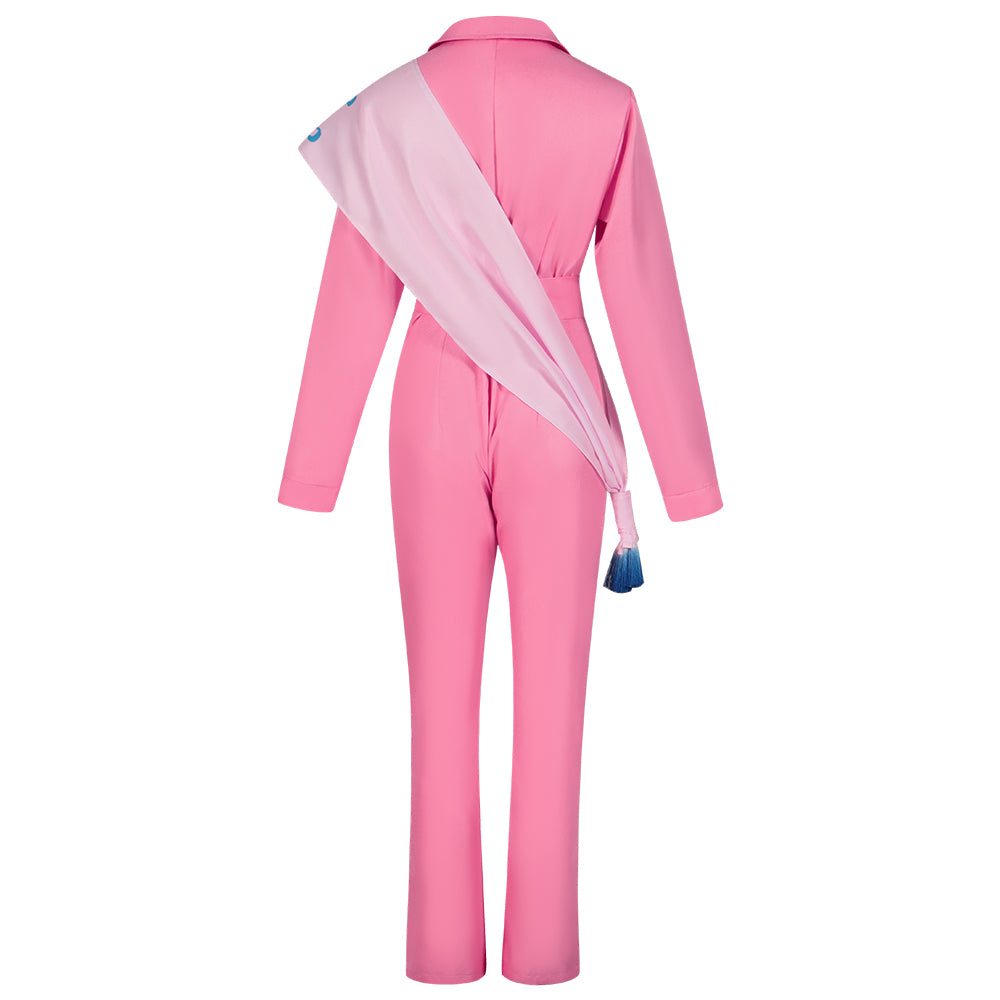 Rulercosplay Barbie Pink Cheerleading Uniform Cosplay Dress Halloween Costume
