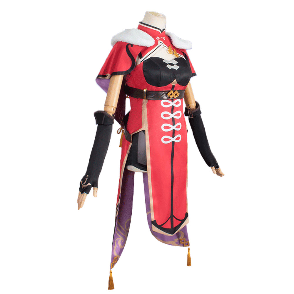 Rulercosplay Genshin Impact Beidou Red Dress Cosplay Costume