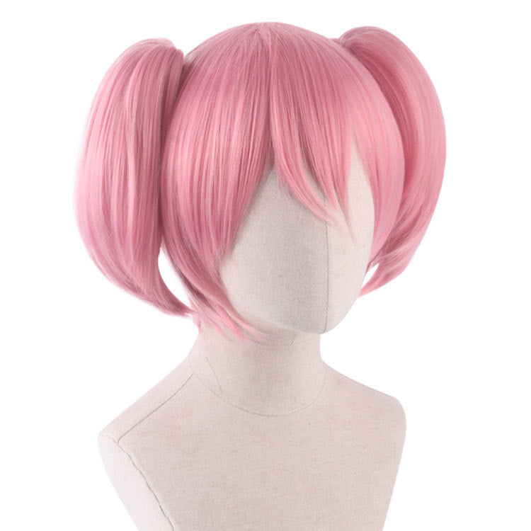Rulercosplay Anime Puella Magi Madoka Magica Kaname Madoka Pink Short Cosplay Wig
