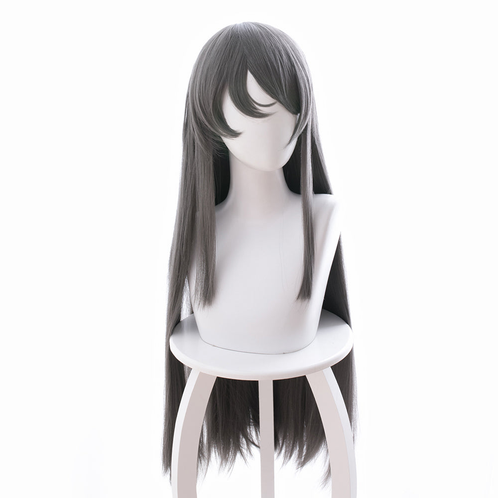 Rulercosplay Anime Rascal Does Not Dream of Bunny Girl Senpai Sakurajima Mai Dark grey Long Cosplay Wig