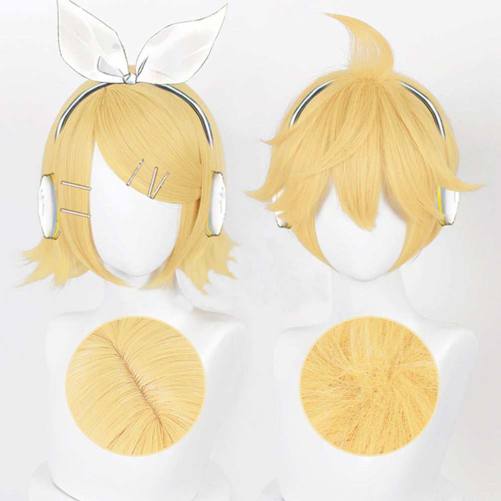 Rulercosplay Vocaloid Kagamine Len Yellow Short Cosplay Wig