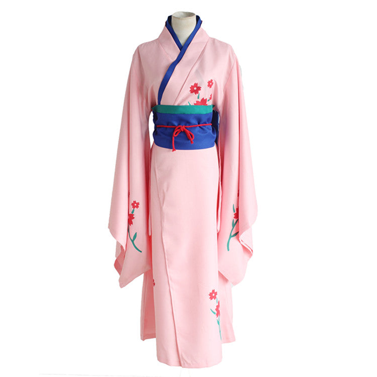 Rulercosplay Anime GINTAMA Shimura Tae Pink kimono Cosplay Costume