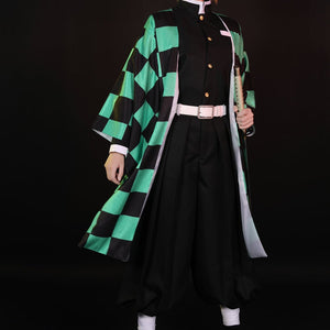 Rulercosplay Anime Demon Slayer Kamado Tanjiro Haori Uniform Cosplay Costume - Rulercosplay