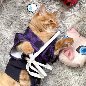 Rulercosplay Anime Demon Slayer Tsugikuni Michikatsu Pet cosplay costume Halloween Pet Clothes - Rulercosplay