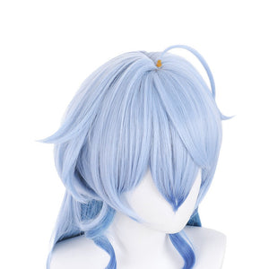 Rulercosplay Anime Genshin Impact Ganyu Light blue gradient blue Long curly Cosplay Wig - Rulercosplay