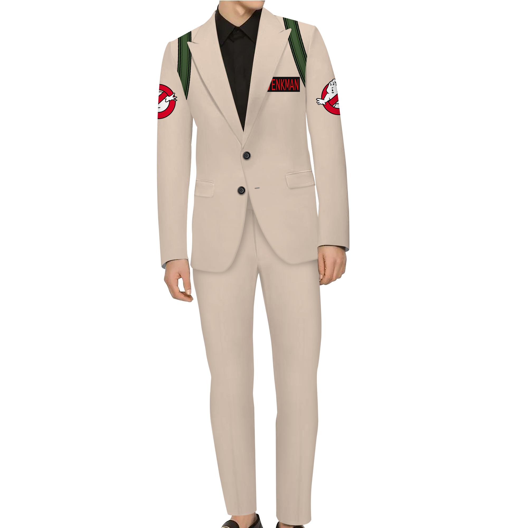 Rulercosplay Ghostbusters Men Slim Fit Suit Separates Jacket Slim 2 Button Blazer Pants For Party