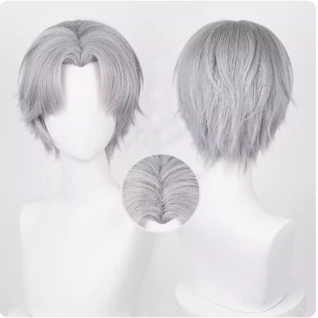 Rulercosplay Game Light and Night Charlie Cosplay Silver Gray Wig For Cosplay Party