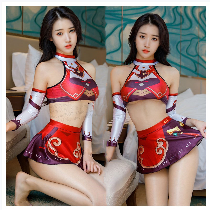 Rulercosplay Two Piece Swimsuit High Waisted Swimsuit Sexy Cosplay Costume