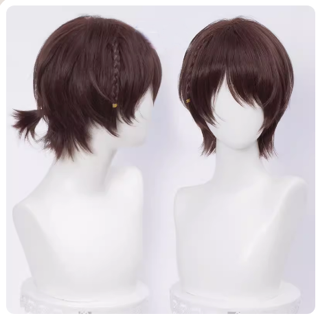 Rulercosplay Game Arknights Prick Light Brown Cosplay Short Braids Wig For Halloween Party