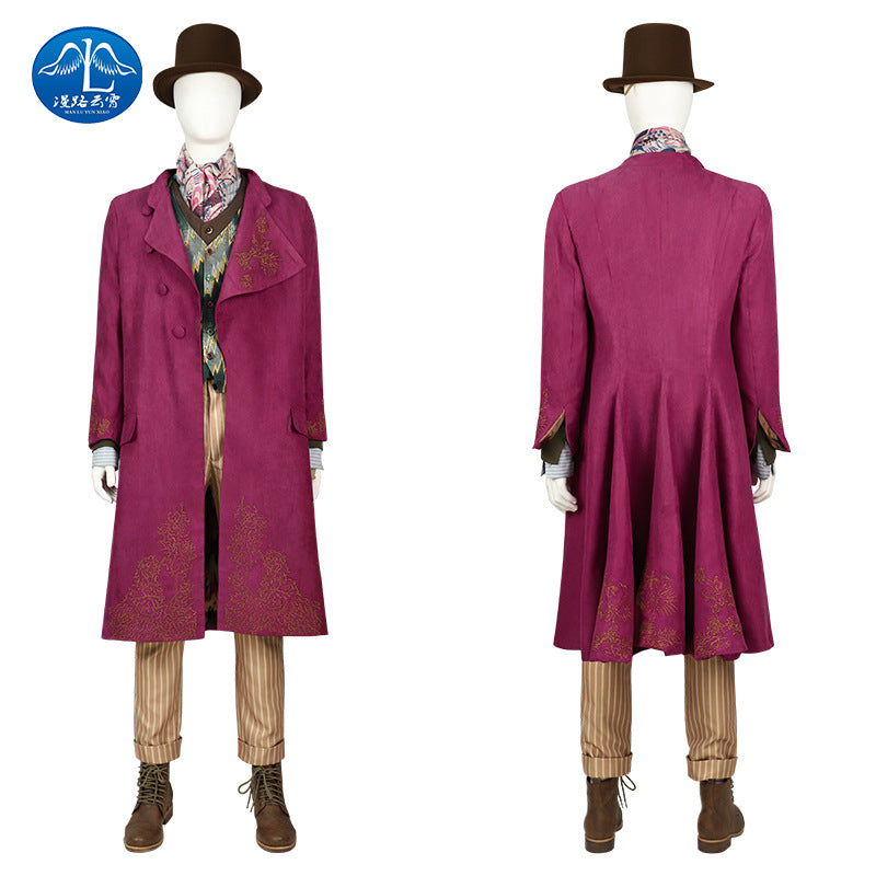 Rulercosplay Charlie and the Chocolate Factory Willy Wonka Cosplay costume for Party