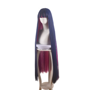 Rulercosplay Anime Panty & Stocking with Garterbelt Stocking·Anarchy Long Blue with Purple Cosplay Wig