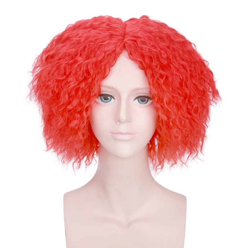 Rulercosplay Alice in Wonderland Mad Hatter Short Red Cosplay Wig