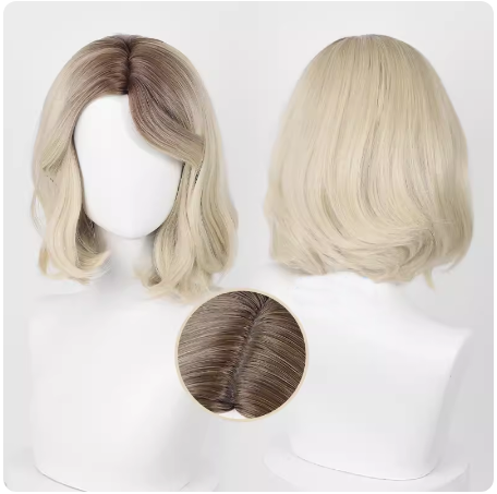 Rulercosplay Movie Spider-Man: Into the Spider-Verse Gwen Stacy Gradient Color Short Cosplay Wig