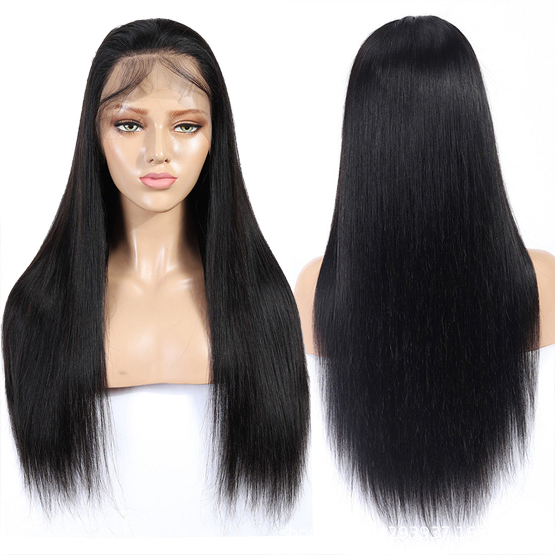 Rulercosplay Long Black Straight Wig Real Human Hair for Women