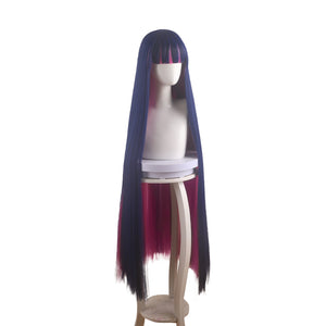 Rulercosplay Anime Panty & Stocking with Garterbelt Stocking·Anarchy Long Blue with Purple Cosplay Wig
