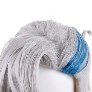 Rulercosplay Game Genshin Impact Neuvillette Silvery Gray Long Cosplay Wig