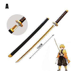 Rulercosplay Anime Demon Slayer Agatsuma Zenitsu Sword Cosplay Weapon