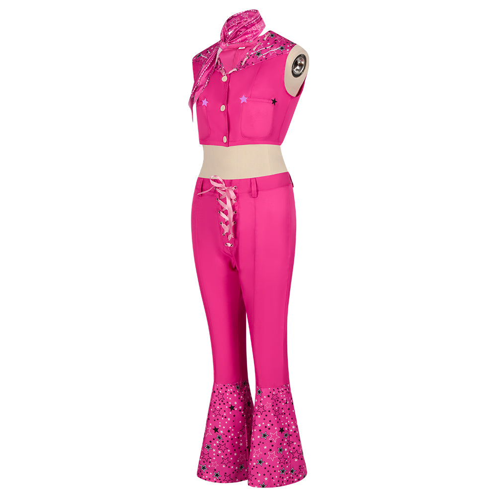 Rulercosplay Barbie Pink Cowboy Suit Cosplay Dress Halloween Costume