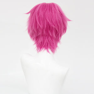 Rulercosplay Anime The Disastrous Life of Saiki K. Saiki Kusuo Short Pink Cosplay Wig