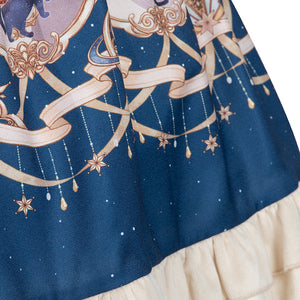 Rulercosplay Kawaii Blue Lolita Dress Retro Court Style SK Dress