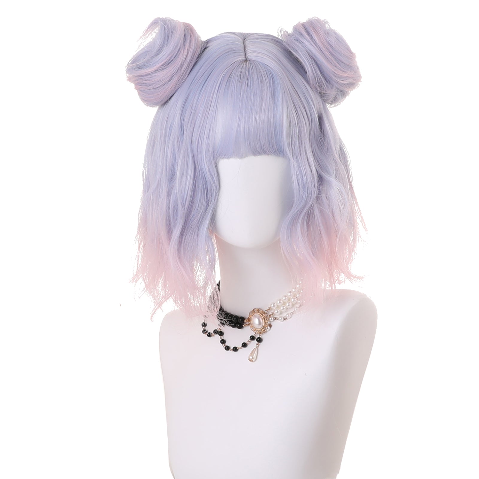 Rulercosplay Rainbow Candy Wigs Blue-purple gradient orange-pink Short Lolita Wig