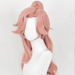 Rulercosplay Anime League of Legends Miss Fortune Pink Long curly Cosplay Wig