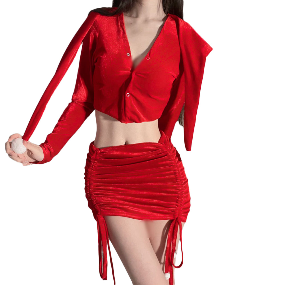 Rulercosplay Red Dress Christmas Dress Sexy Cosplay Costume