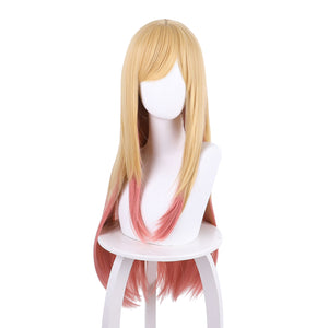 Rulercosplay Anime My Dress-Up Darling Kitagawa Marin Yellow gradient Pink Long Cosplay Wig