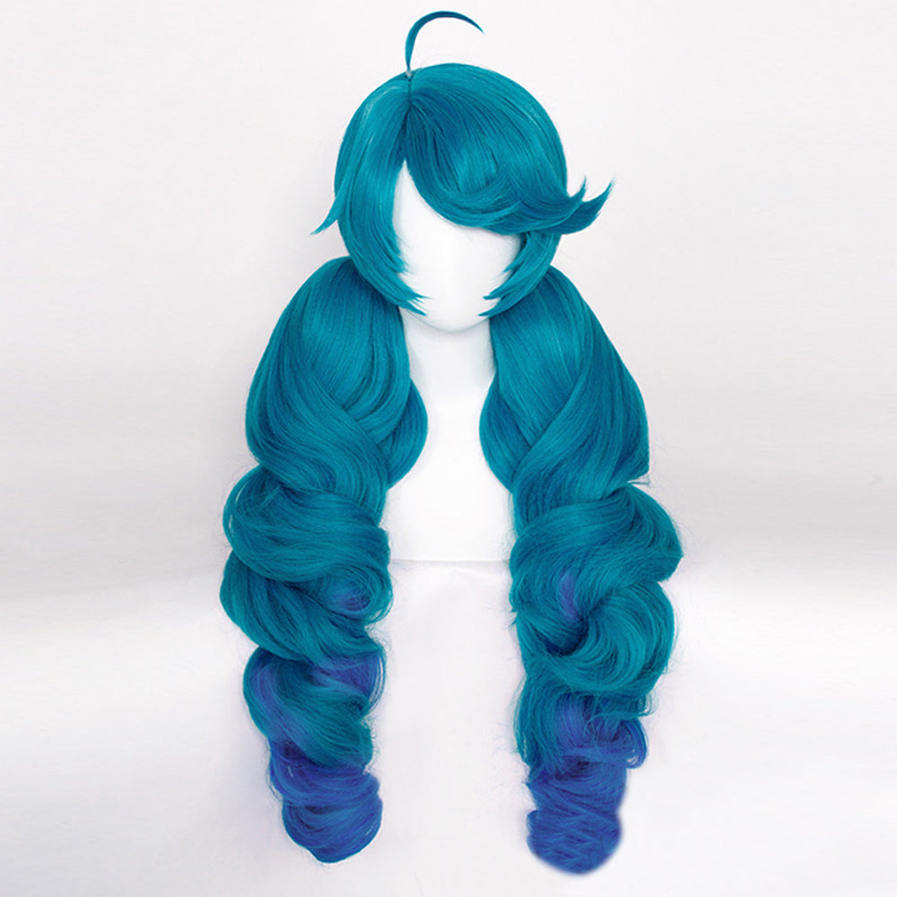 Rulercosplay League of Legends Gwen Blue Long Game Cosplay Wig