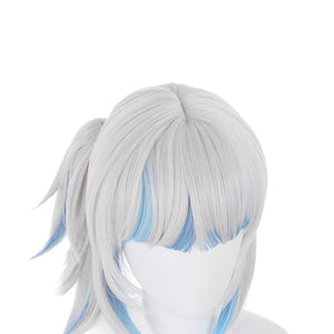 Rulercosplay hololive Virtual vtuber Gawr Gura White and blue Medium Cosplay Wig