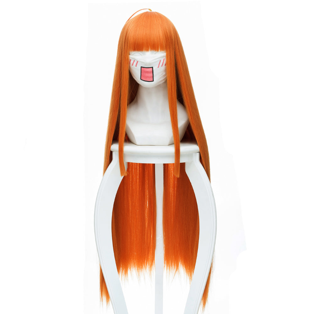 Rulercosplay Anime Persona5 Futaba Sakura Orange Long Cosplay Wig