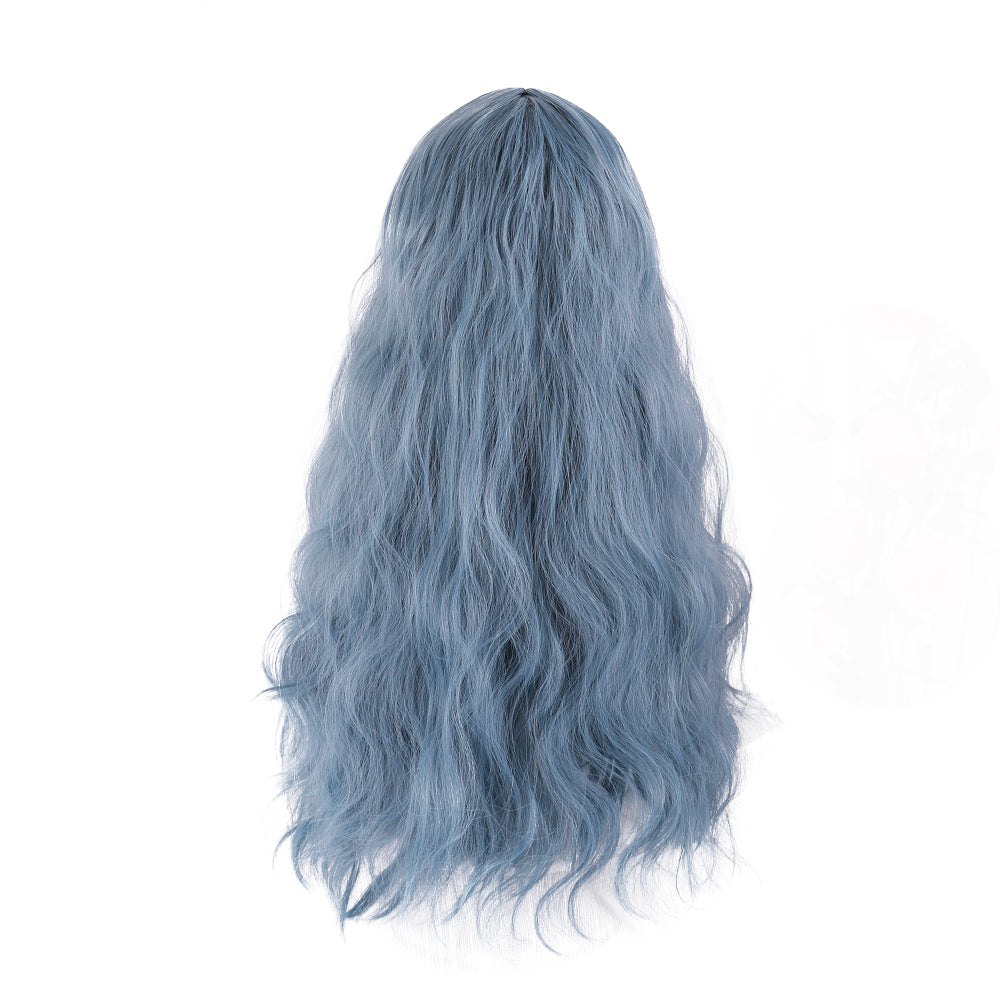 Rulercosplay Rainbow Candy Wigs Light Blue Long Curly Lolita Wig