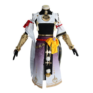 Rulercosplay Genshin Impact Kujou Sara Purple Dress Cosplay Costume