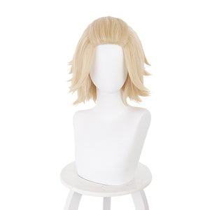 Rulercosplay Anime Tokyo Revengers Mikey Light gold Short Cosplay Wig
