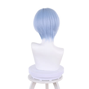 Rulercosplay Anime Neon Genesis Evangelion Ayanami Rei Blue Short Cosplay Wig