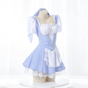 Rulercosplay Blue Maid Dress Sexy Cosplay Costume