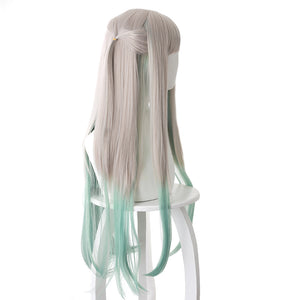 Rulercosplay Anime Toilet-bound Hanako-kun Yashiro Nene Silver gray gradient green Long Cosplay Wig
