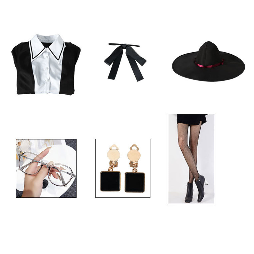 Rulercosplay Anime SPY x FAMILY Sylvia Sherwood Black Dress Cosplay Costume