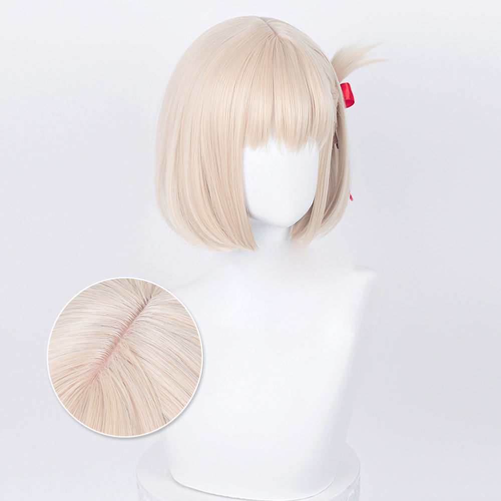 Rulercosplay Anime Lycoris Recoil Nishikigi Chisato golden Short Cosplay Wig