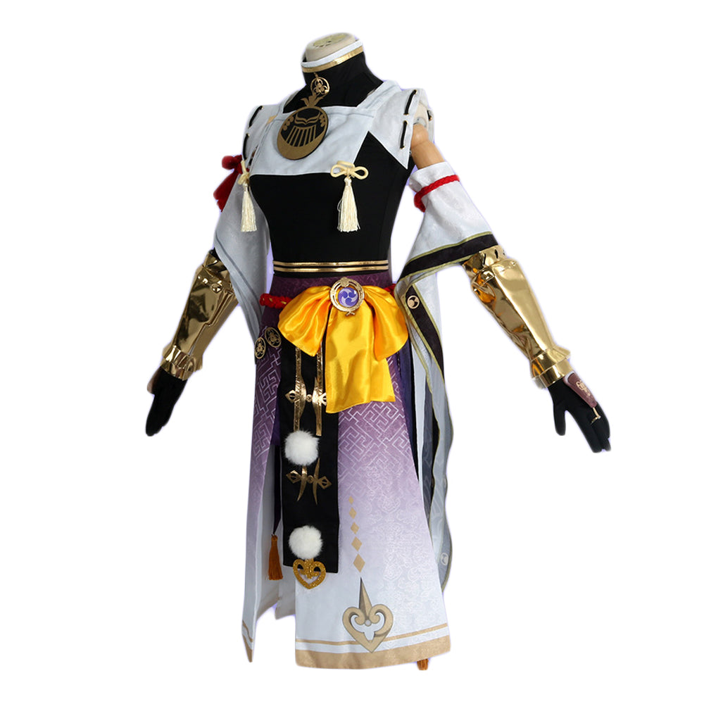 Rulercosplay Genshin Impact Kujou Sara Purple Dress Cosplay Costume
