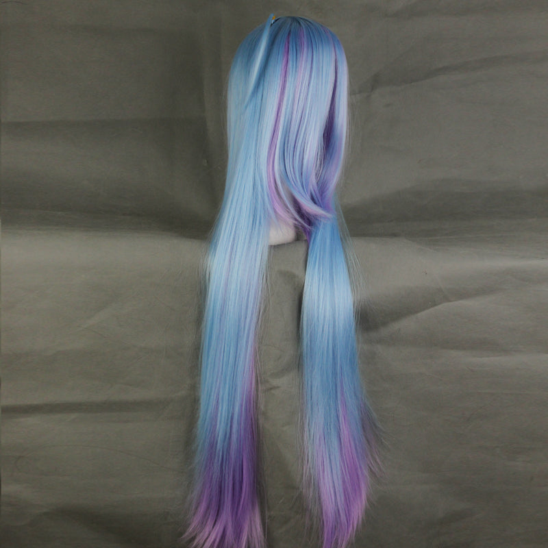 Rulercosplay Anime No game no life Shiro Blue gradient color Long Cosplay Wig
