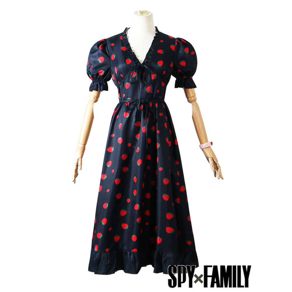 Rulercosplay Anime SPY x FAMILY Anya Forger Black Daily Dress Cosplay Costume