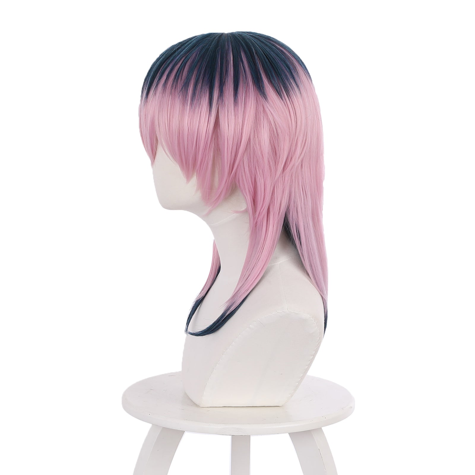 Rulercosplay Anime Tokyo Revengers Haitani Rindou Dark blue and pink Medium Cosplay Wig