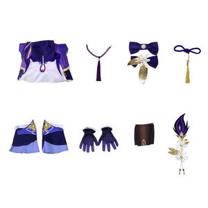 Rulercosplay Genshin Impact Keqing Purple Dress Cosplay Costume