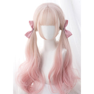 Rulercosplay Rainbow Candy Wigs Pink Long Lolita Wig
