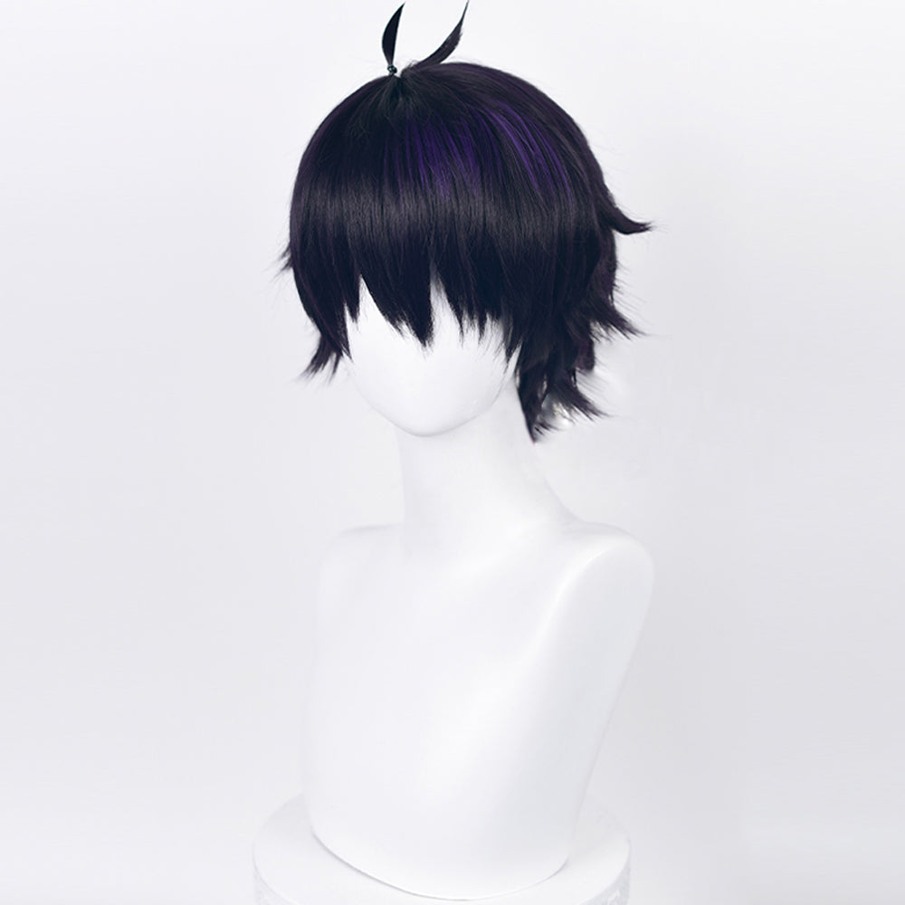 Rulercosplay Anime Virtual vtuber Ren Zotto Black Short Cosplay Wig