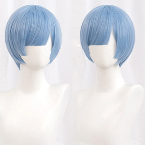 Rulercosplay Anime Re Life in a different world from zero wig Rem Blue Short Cosplay Wig