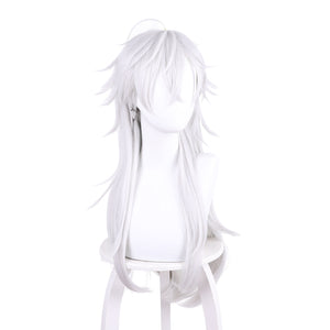 Rulercosplay Anime NIJISANJI Kuzuha silvery white Long Cosplay Wig